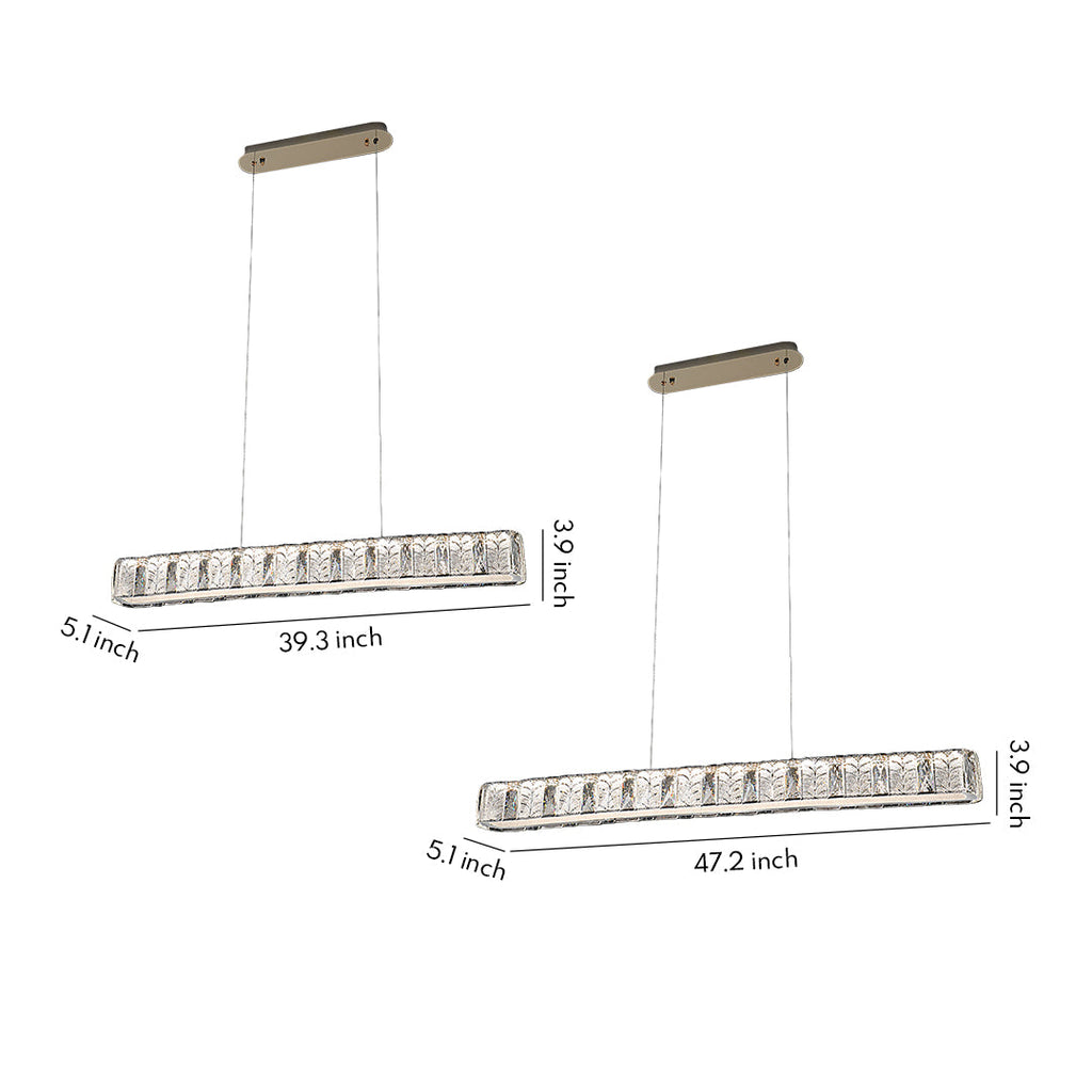 Minimalist Gold Linear Pendant Light - Modern Luxury Ceiling Fixture