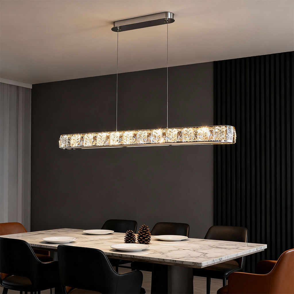 Minimalist Gold Linear Pendant Light - Modern Luxury Ceiling Fixture