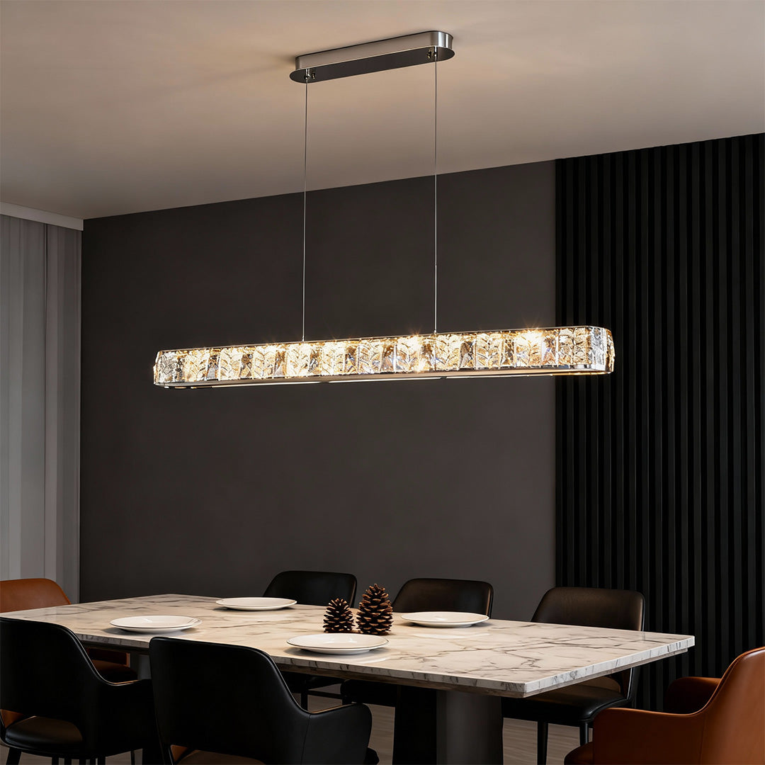 Minimalist Gold Linear Pendant Light - Modern Luxury Ceiling Fixture