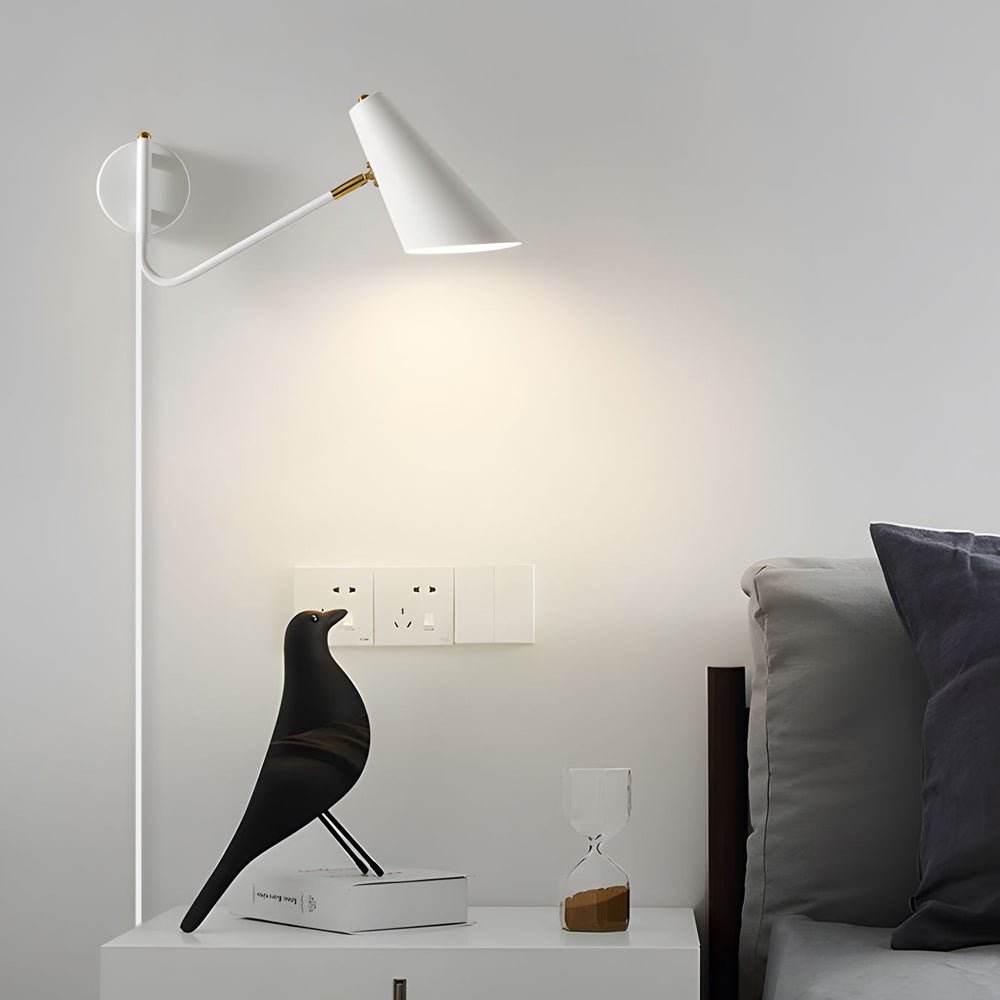 Contemporary Hoxton Wall Sconce with Conical Shade - Single Light