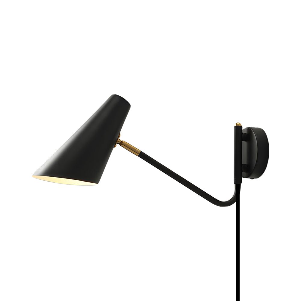 Contemporary Hoxton Wall Sconce with Conical Shade - Single Light