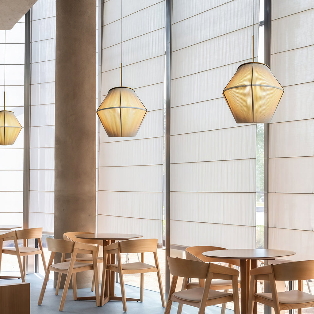 Japanese-Inspired Braided Hemp Rope Pendant Light