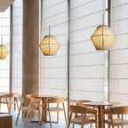 Japanese-Inspired Braided Hemp Rope Pendant Light