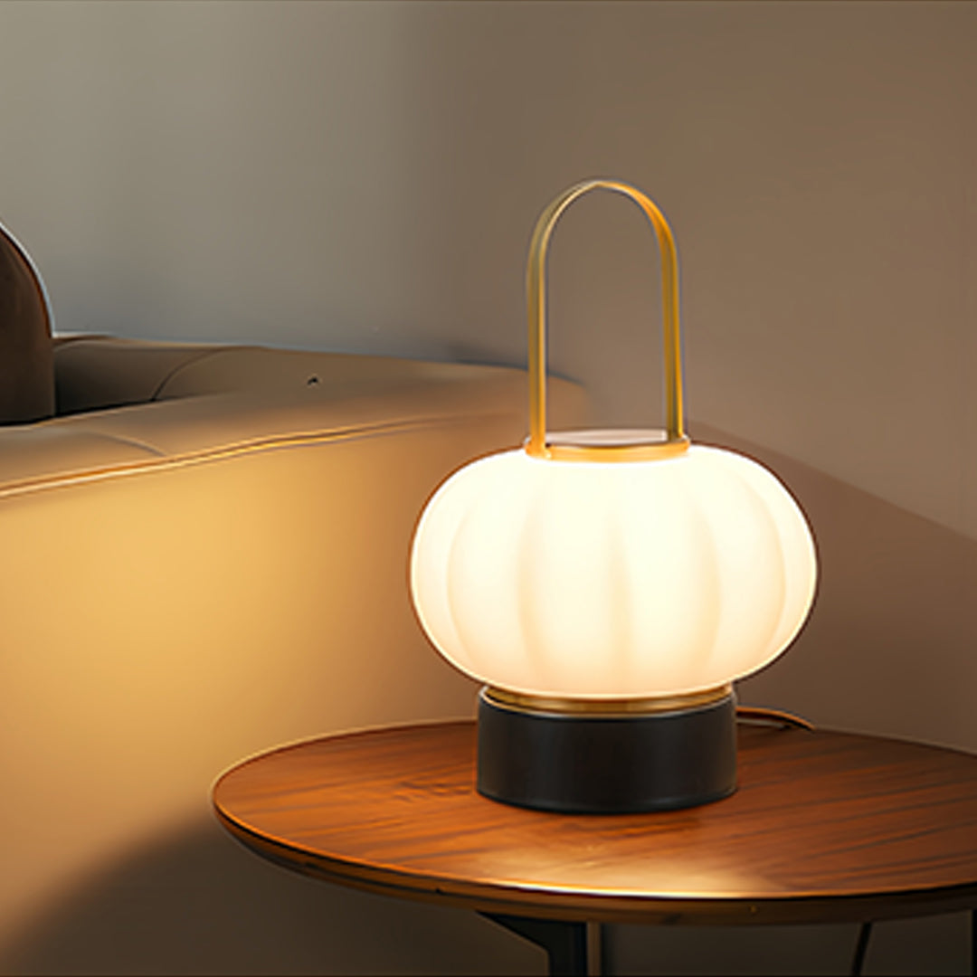 Nordic LED Lantern Table Lamp - Rechargeable Accent Lighting