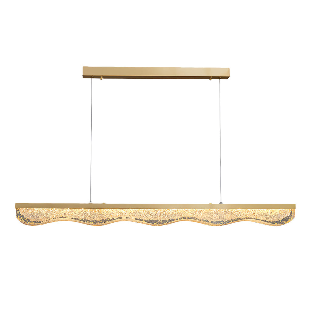 Luxury Gold Pendant Light with Resin Crystal Shade