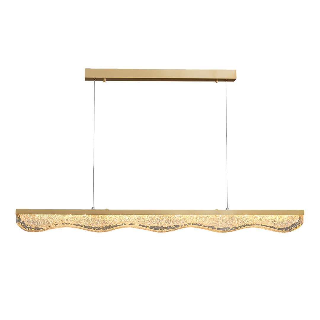 Luxury Gold Pendant Light with Resin Crystal Shade