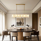 Premium LED Cloud Stone Chandelier with Full Copper Ceiling Fixture
