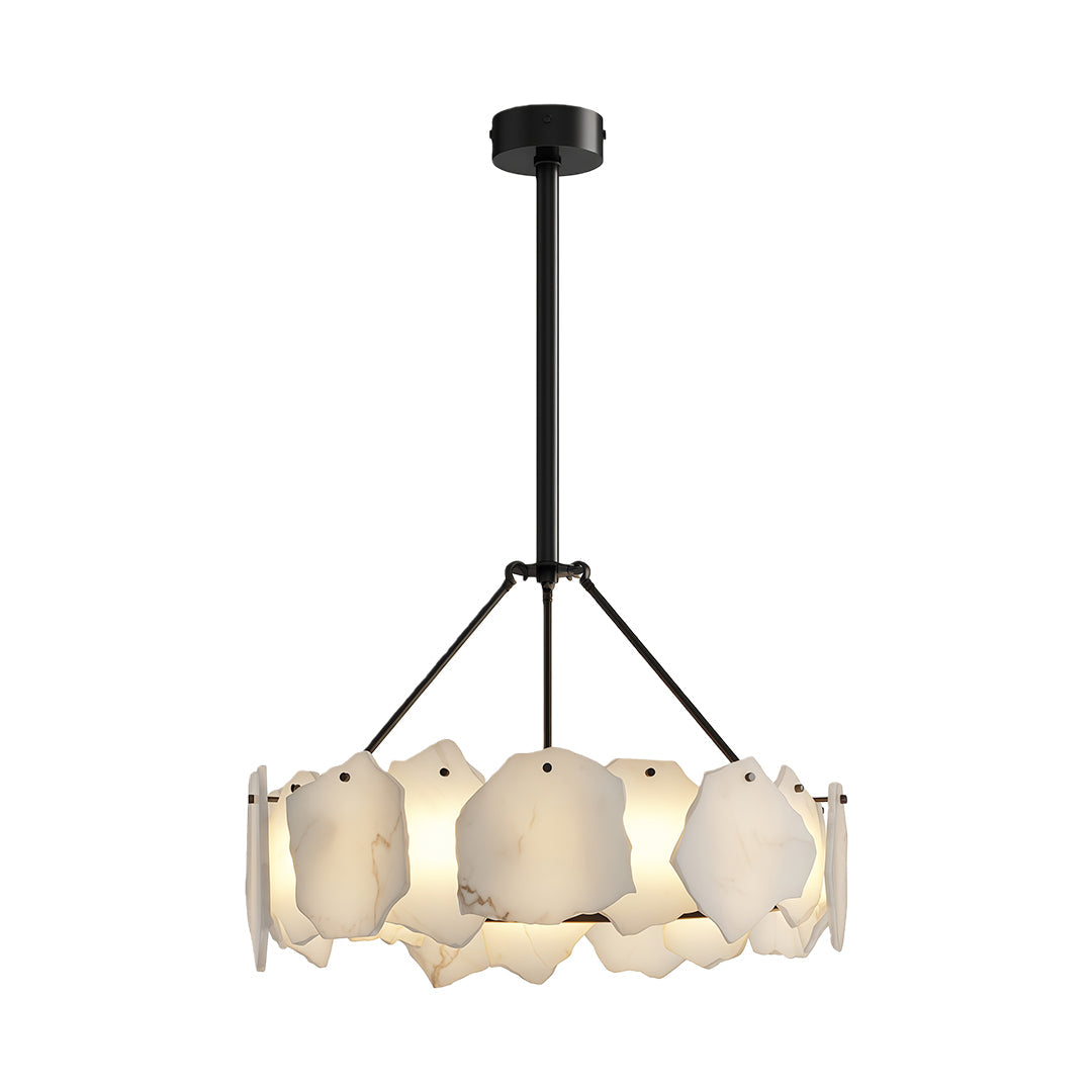 Premium LED Cloud Stone Chandelier with Full Copper Ceiling Fixture