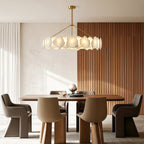 Premium LED Cloud Stone Chandelier with Full Copper Ceiling Fixture