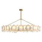 Premium LED Cloud Stone Chandelier with Full Copper Ceiling Fixture