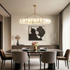 Premium LED Cloud Stone Chandelier with Full Copper Ceiling Fixture