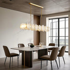 Premium LED Cloud Stone Chandelier with Full Copper Ceiling Fixture