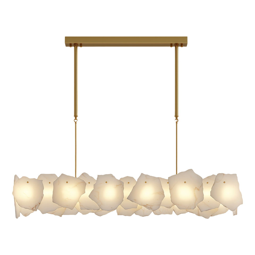 Premium LED Cloud Stone Chandelier with Full Copper Ceiling Fixture
