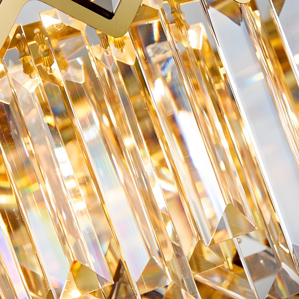 Premium LED Dimmable Crystal Chandelier for Dining Room - Round & Rectangle Options