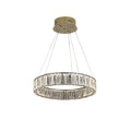 Premium LED Crystal Ring Chandelier in Stainless Steel