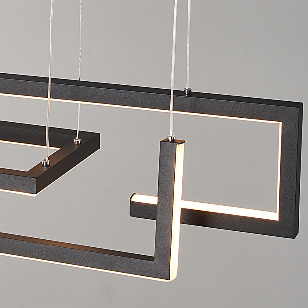 Contemporary Linear LED Ceiling Chandelier