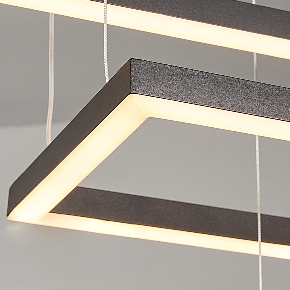 Contemporary Linear LED Ceiling Chandelier