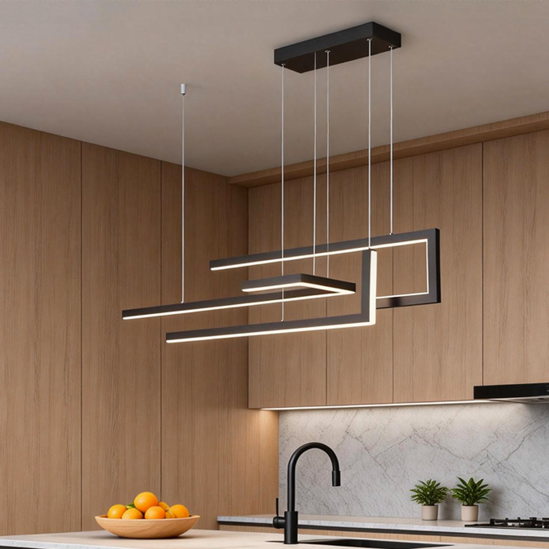 Contemporary Linear LED Ceiling Chandelier