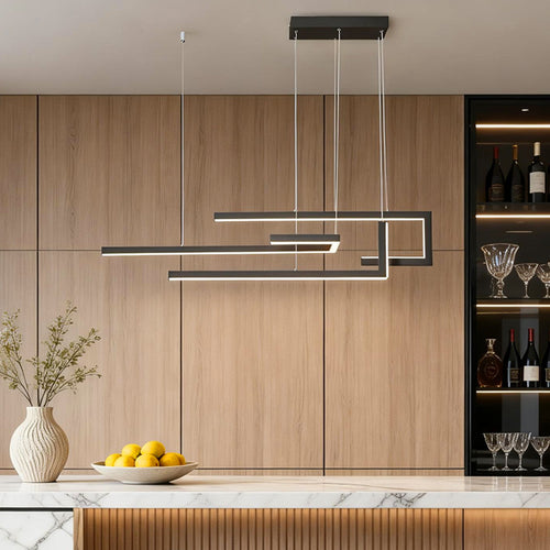 Contemporary Linear LED Ceiling Chandelier