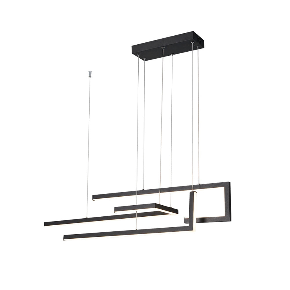 Contemporary Linear LED Ceiling Chandelier