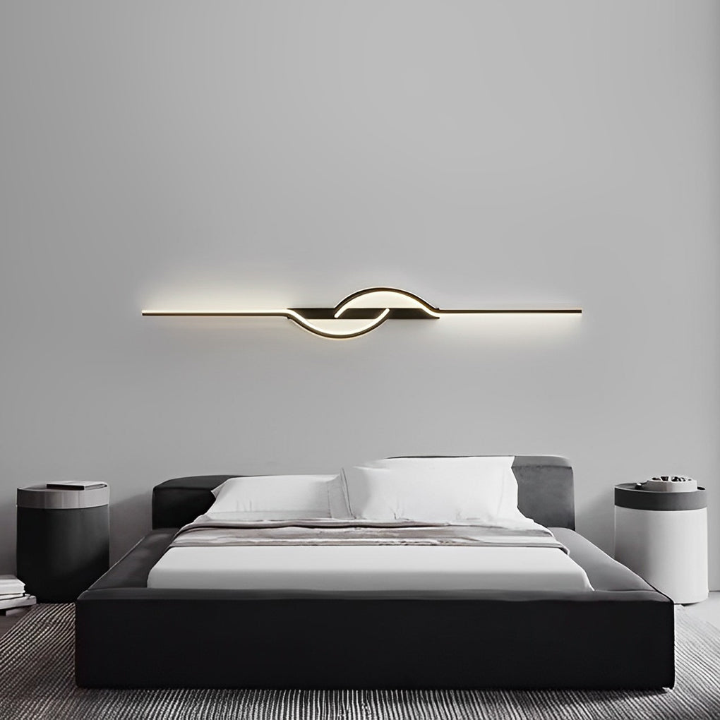 Contemporary Black Aluminum Linear Wall Sconce