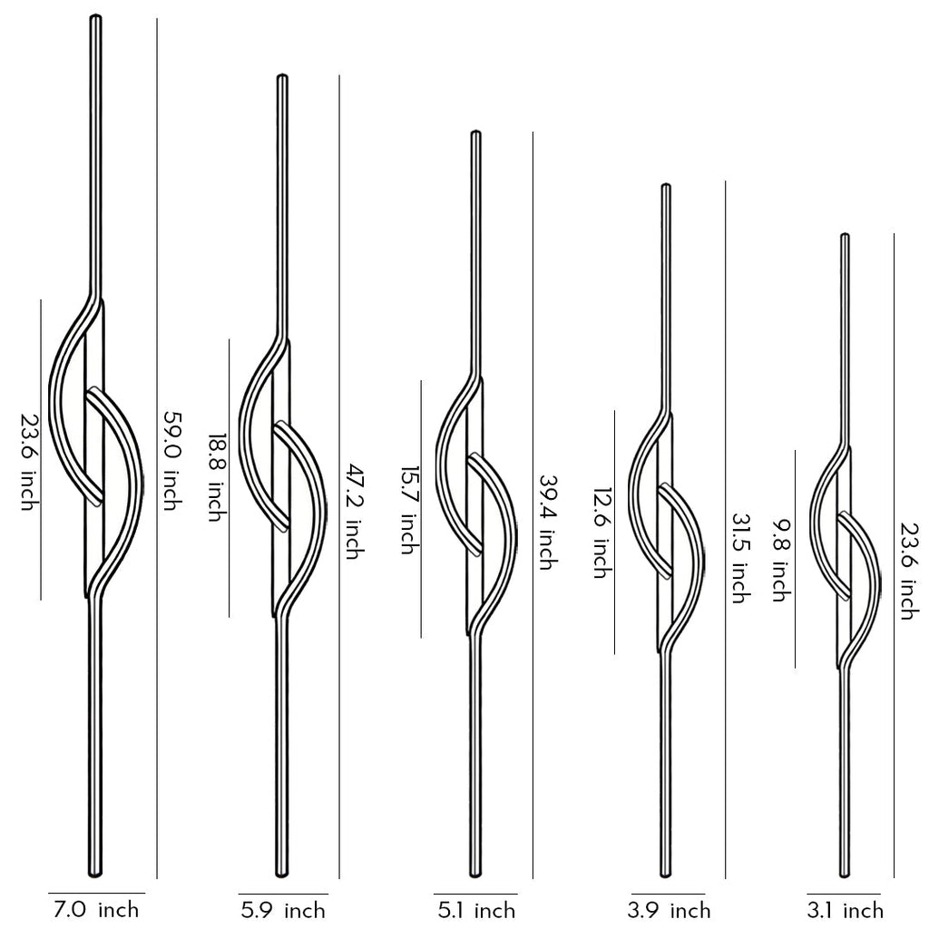 Contemporary Black Aluminum Linear Wall Sconce