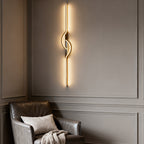 Contemporary Black Aluminum Linear Wall Sconce