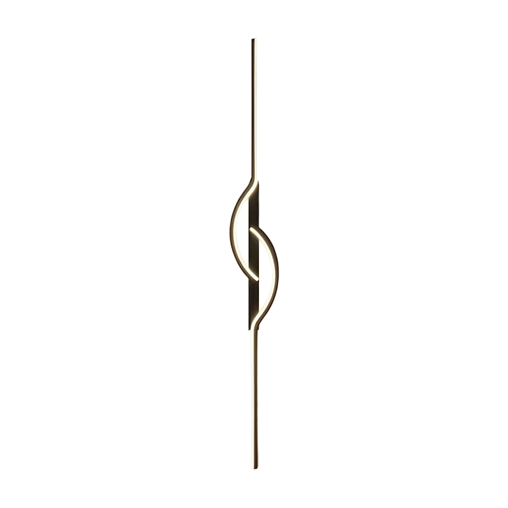 Contemporary Black Aluminum Linear Wall Sconce