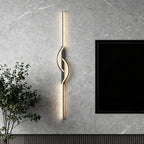 Contemporary Black Aluminum Linear Wall Sconce