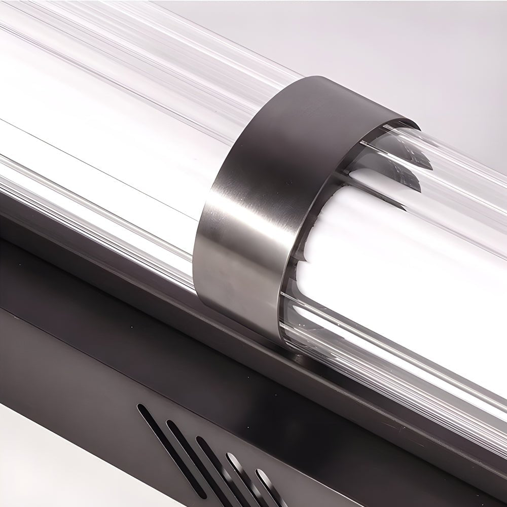 Premium Acrylic Tube LED Wall Sconce - Modern Metallic Design, 27.55''/35.43''