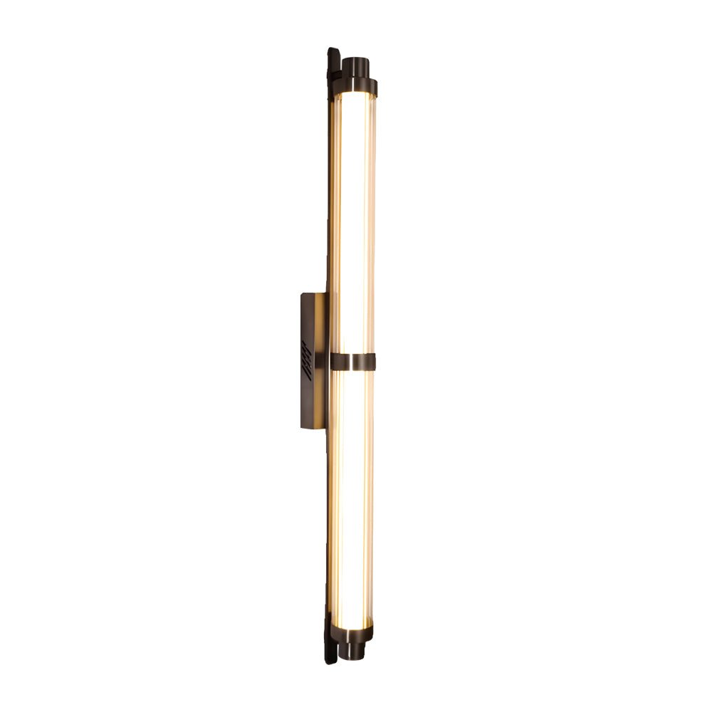 Premium Acrylic Tube LED Wall Sconce - Modern Metallic Design, 27.55''/35.43''