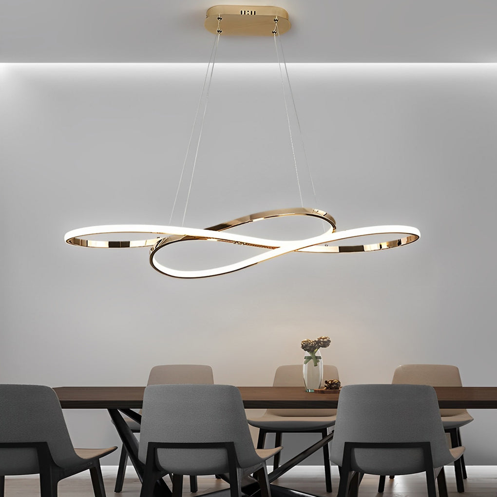 Modern LED Infinity Wave Chandelier - Elegant Ceiling Light