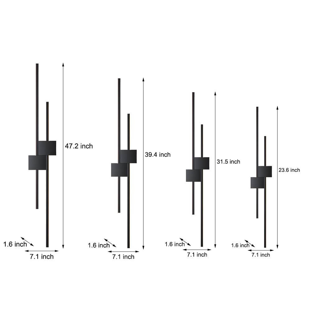 Premium Modern Iron LED Linear Wall Light - Horizontal & Vertical Mount