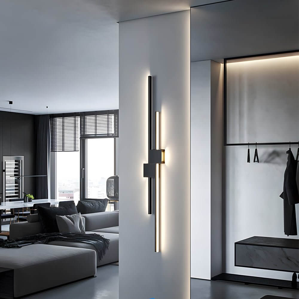 Premium Modern Iron LED Linear Wall Light - Horizontal & Vertical Mount