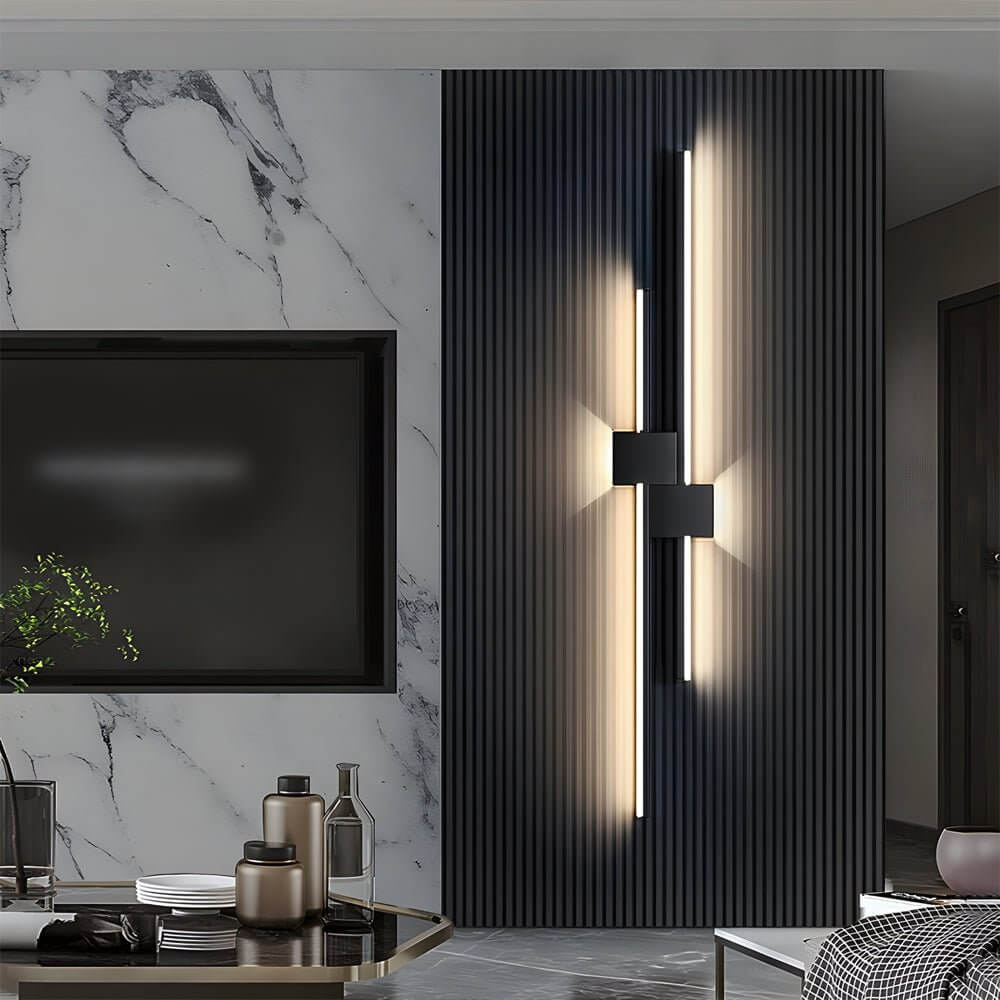 Premium Modern Iron LED Linear Wall Light - Horizontal & Vertical Mount