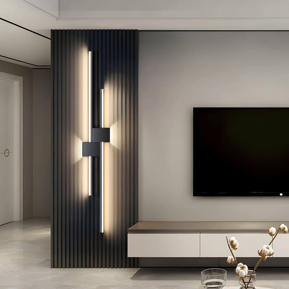 Premium Modern Iron LED Linear Wall Light - Horizontal & Vertical Mount