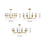 Luxury Copper Minimalist Chandelier - Modern Ceiling Light