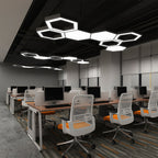 LED Hexagonal Geometric Chandelier - Modern Ceiling Light