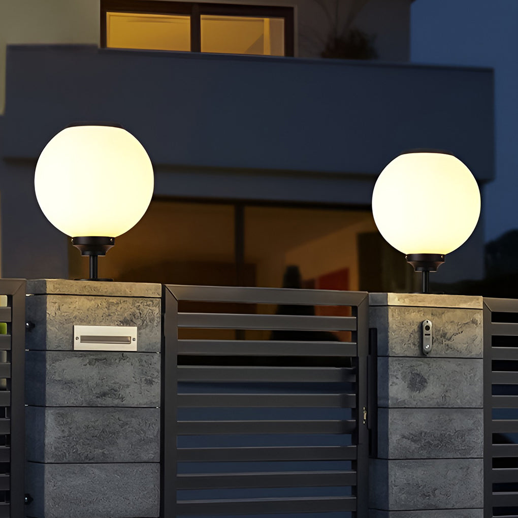 Premium Waterproof LED Solar Pillar Lights for Outdoor Gates