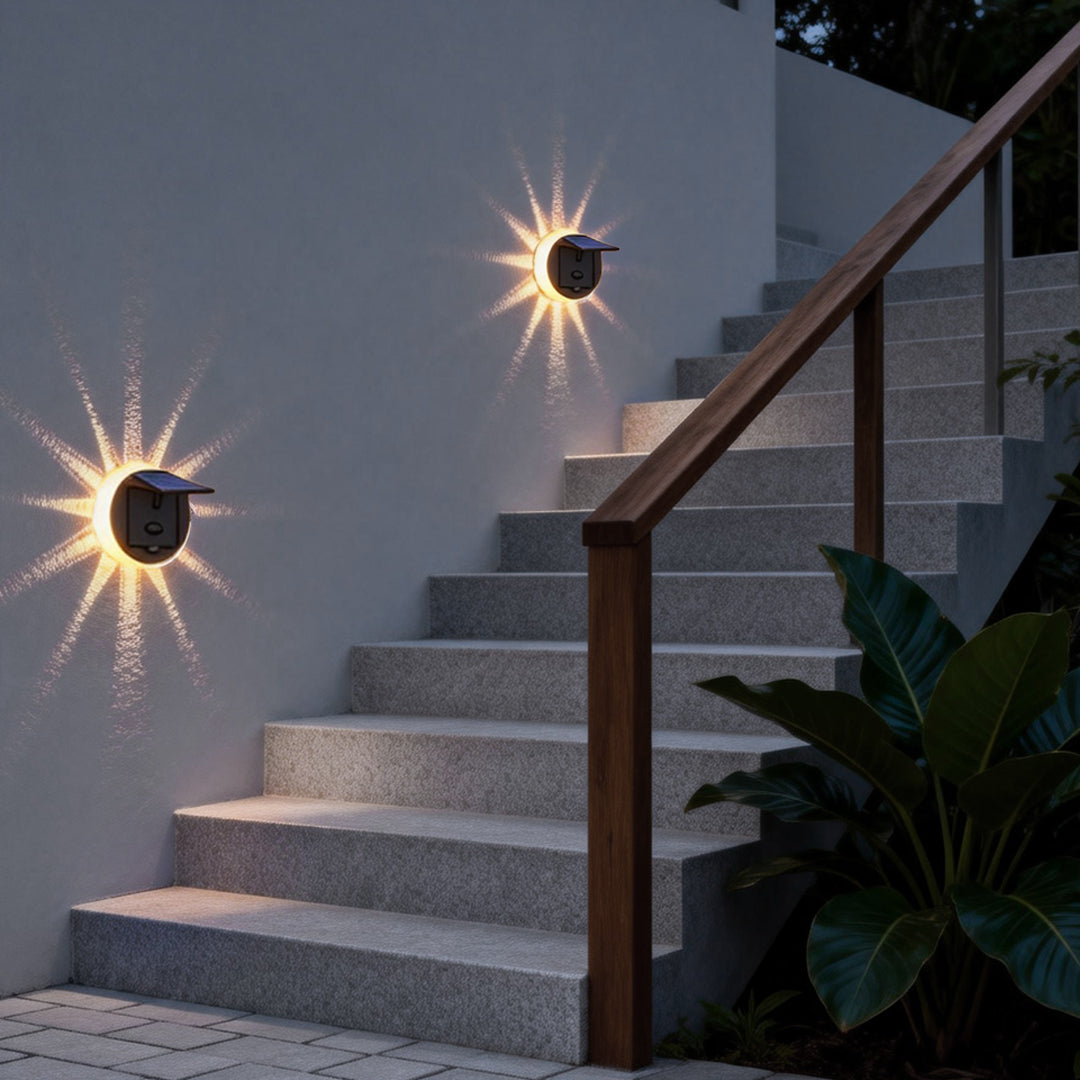 Premium Outdoor Solar Wall Lamp - Petal Design