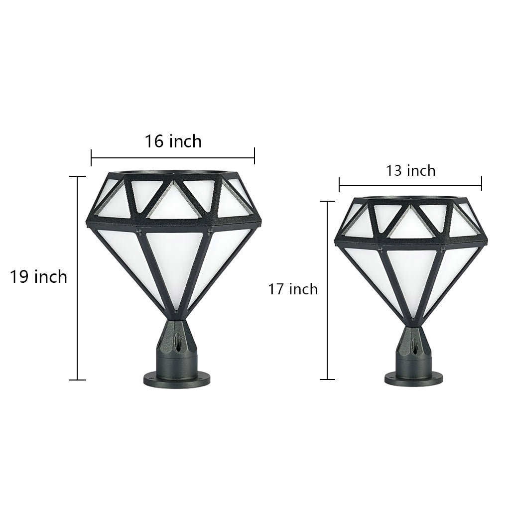 Premium Diamond-Shaped LED Waterproof Outdoor Pillar Lights