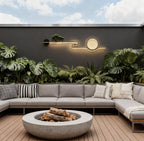 Premium Retro LED Outdoor Wall Sconce - Waterproof Tree Landscape Design