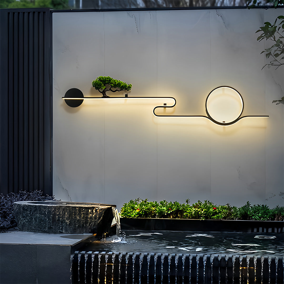Premium Waterproof LED Outdoor Wall Sconce - Vintage Tree Design