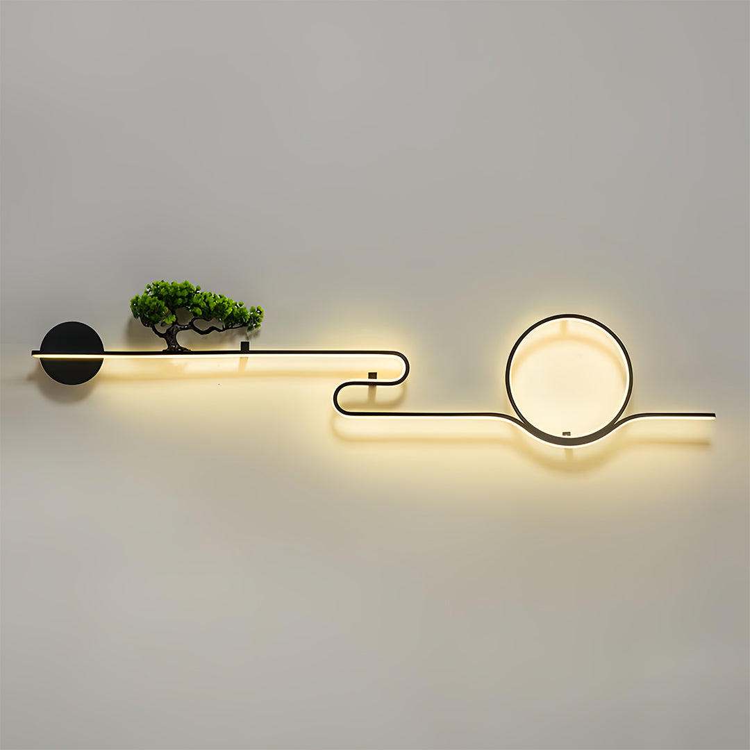 Premium Retro LED Outdoor Wall Sconce - Waterproof Tree Landscape Design