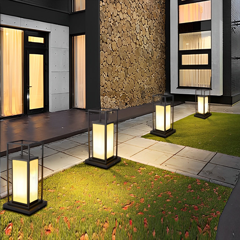 Modern Waterproof LED Black Outdoor Wall Pillar Light