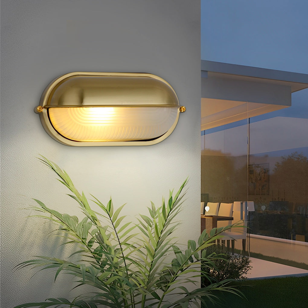 Retro Waterproof Oval Bulkhead Light - Industrial Style