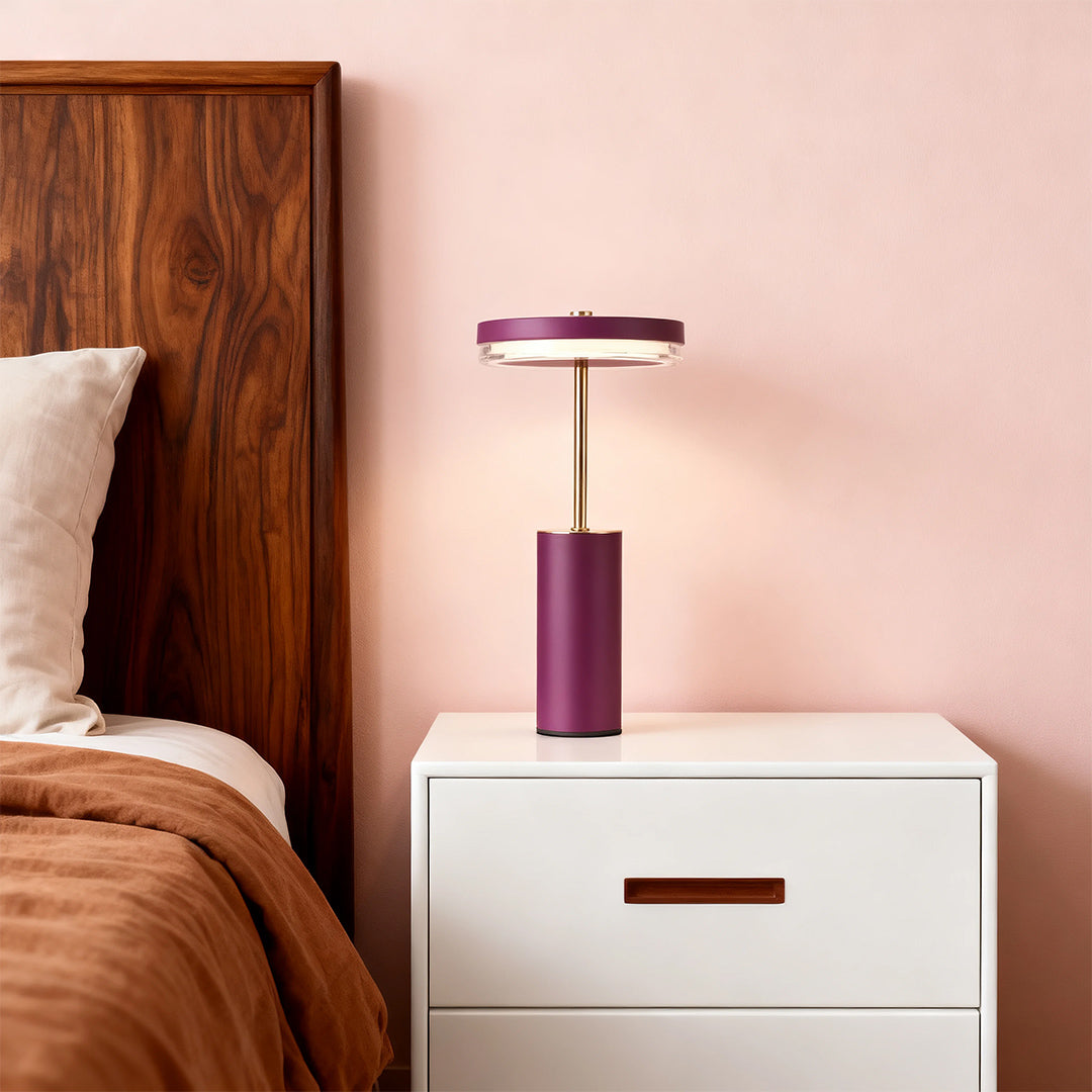 European Style Metal Cylinder Table Lamp - Decorative Lighting Accent