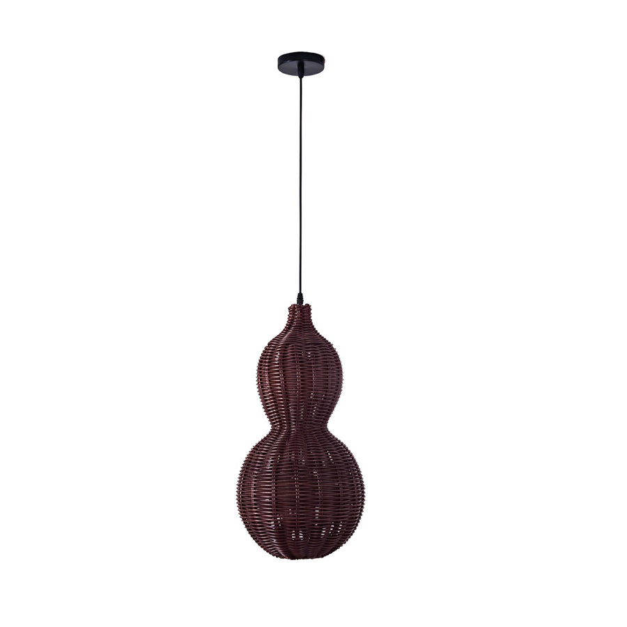 Premium Woven Rattan Gourd Pendant Light