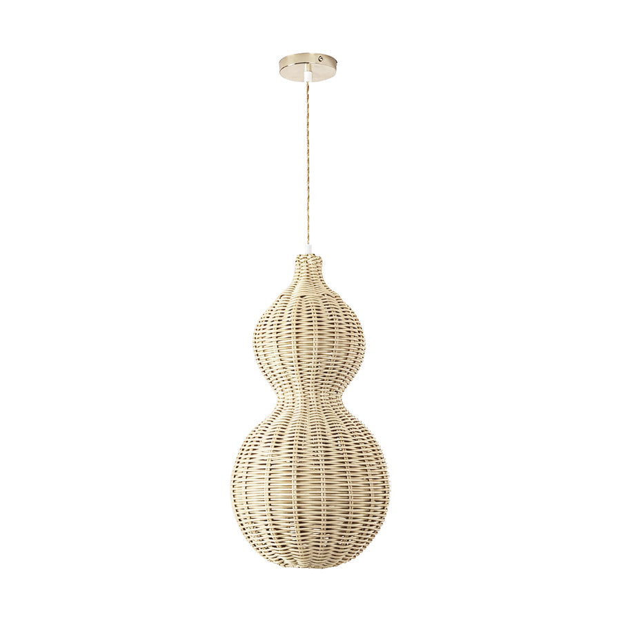 Premium Woven Rattan Gourd Pendant Light