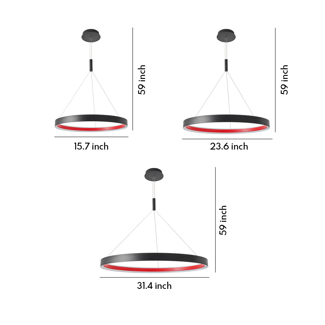 Minimalist Modern Ring Chandelier - Elegant Ceiling Light Fixture